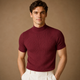 Casual heren T-shirt met hoge kraag