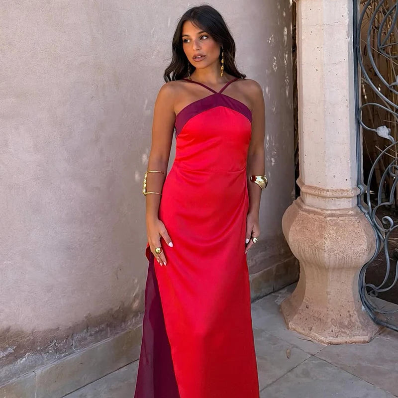 Elegante Halter Maxi-Jurk