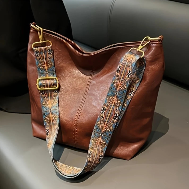 Ruime dames bucket bag van PU