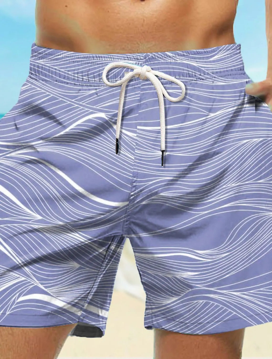 New Men's Board Short Swim Shorts Trunks Drawstring Waves Graphic Prints Quick Drying Casual Holiday Hawaiian