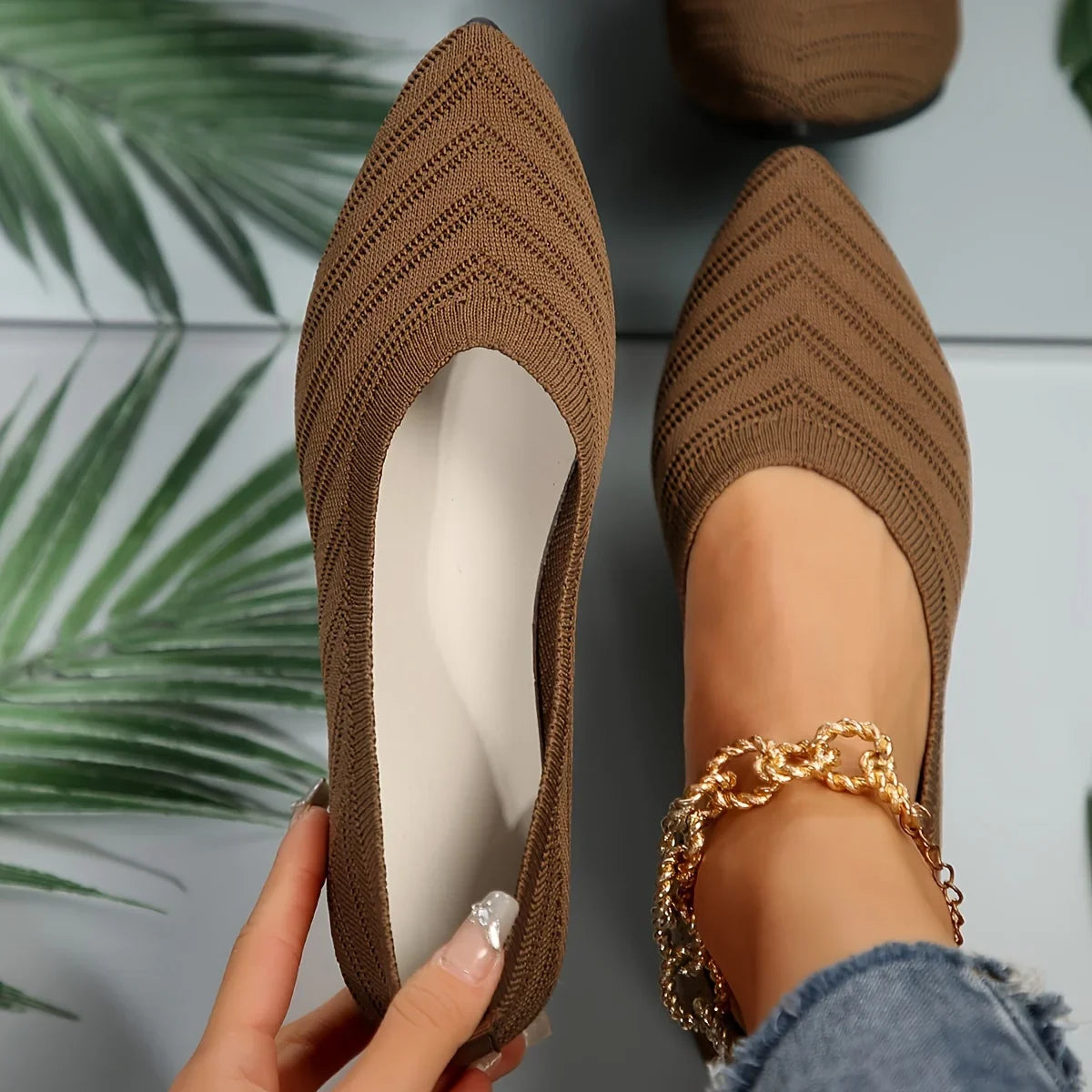 Isa Gebreide Ballerina loafers