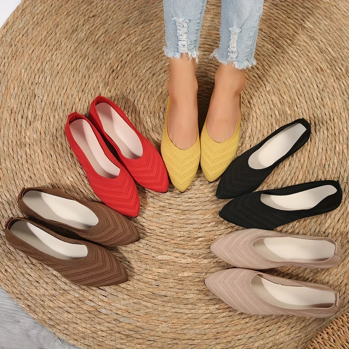 Isa Gebreide Ballerina loafers