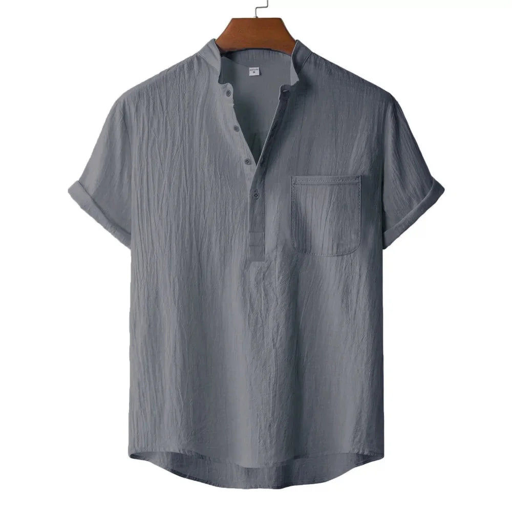 Bram Linnen Henley shirt