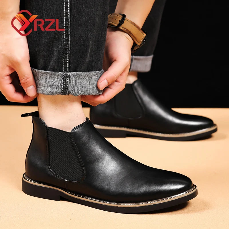 Mats Leerlook Chelsea boots
