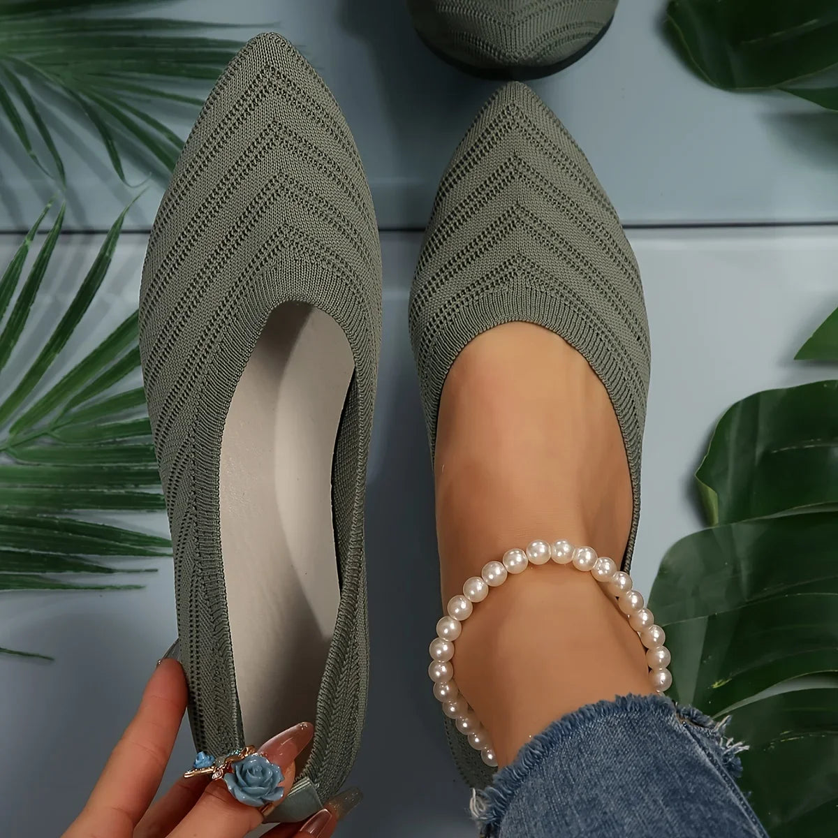 Isa Gebreide Ballerina loafers