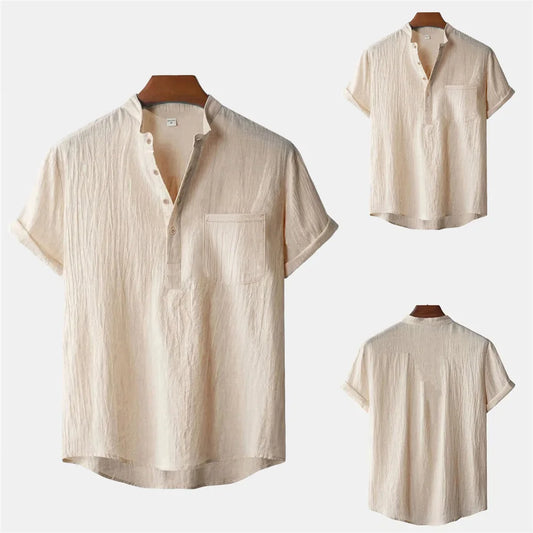Bram Linnen Henley shirt
