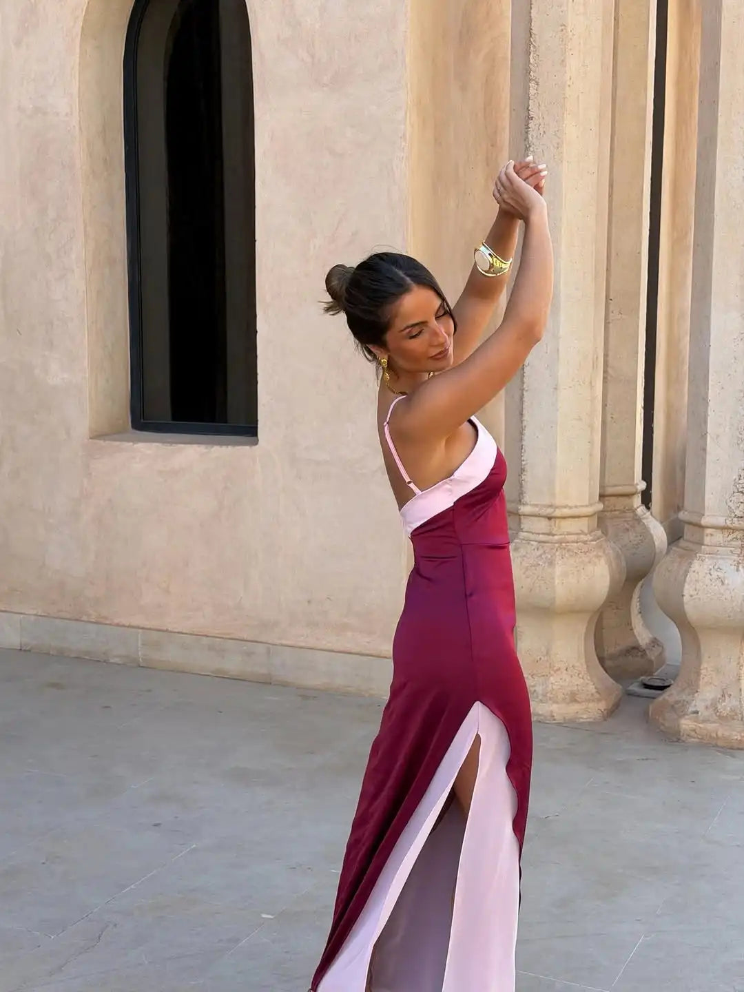 Elegante halter maxi-jurk